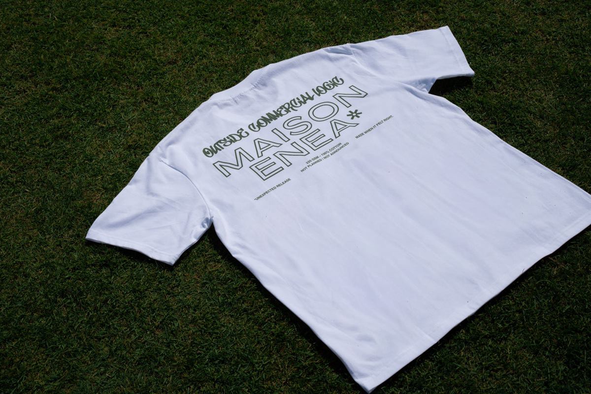 Maison Enea limited-drop tee — brand audit